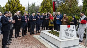 Kahramankazan'da şehitlik ziyaret edildi