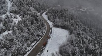 Karabük'ün yüksek kesimlerinde kar yağışı etkili oluyor