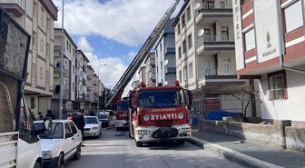 Kayseri'de apartmanın bacasında çıkan yangın söndürüldü