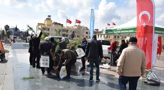Kilis'te vatandaşlara fidan dağıtıldı