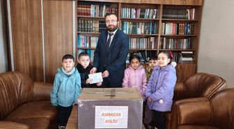 Kırıkkale'de Kur'an kursu öğrencileri yardım kolisi hazırladı