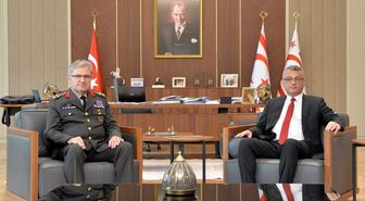 KKTC Cumhurbaşkanı Erhürman, Kara Kuvvetleri Komutanı Orgeneral Tokel'i kabul etti