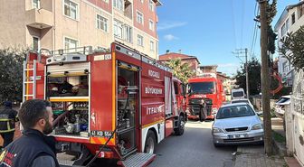 Kocaeli'de 5 katlı binada çıkan yangın söndürüldü