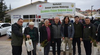 Korkuteli ilçesinde Orman Haftası'nda fidanlar toprakla buluşturuldu