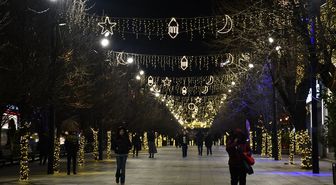 Kosova'nın başkenti Priştine ramazan vesilesiyle süslendi