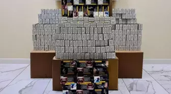 Mersin'de otomobilde 200 bin makaron ele geçirildi