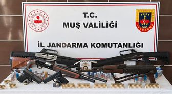 Muş'ta silah ve mühimmat ele geçirildi