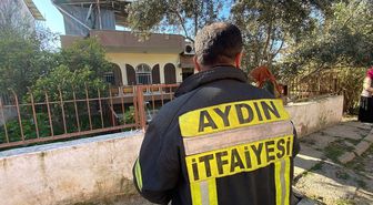 Nazilli'de müstakil evde çıkan yangın söndürüldü