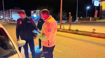 Niksar'da yapılan denetimde sürücülere 17 bin 444 lira para cezası verildi