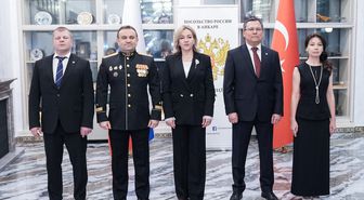 Rusya'nın Ankara Büyükelçiliğinde 'Silahlı Kuvvetler Günü' kutlandı