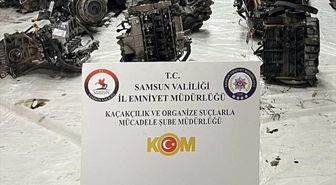 Samsun'da 13 gümrük kaçağı otomobil motoru ele geçirildi