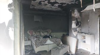 Samsun'da komşusuna kızan kişi evinde yangın çıkardı