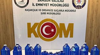 Samsun'da sahte içki operasyonunda 1 şüpheli yakalandı