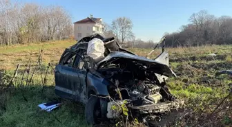 Samsun'da tarlaya devrilen otomobilin sürücüsü öldü