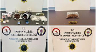 Samsun'da uyuşturucu operasyonlarında 9 zanlı yakalandı