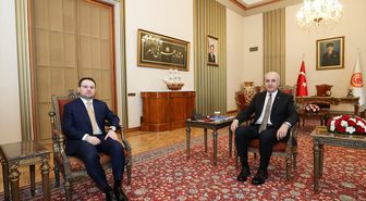 TBMM Başkanı Kurtulmuş, Adalet Bakanı Gürlek'i kabul etti