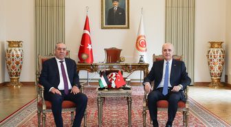 TBMM Başkanı Kurtulmuş, Filistin Devlet Başkan Yardımcısı Şeyh ve Filistin Ulusal Konseyi Başkanı Fattouh ile görüştü Açıklaması
