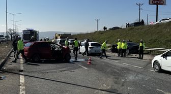 Tekirdağ'da zincirleme trafik kazasında 5 kişi yaralandı