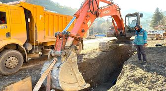 Trabzon Büyükşehir Belediyesi'nin Maçka'daki altyapı çalışmaları sürüyor