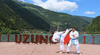 Trabzon'un turizm noktaları spor gösterilerine sahne oldu