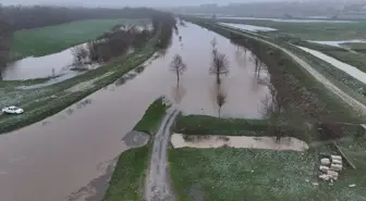 Tunca Nehri, Kırkpınar Güreşleri'nin yapıldığı Sarayiçi'nde kısmen taştı