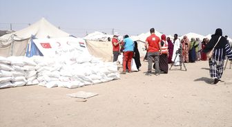 Türk Kızılayı, Sudan'da yerinden edilmiş yaklaşık 1200 aileye gıda kolisi dağıttı