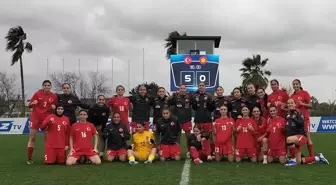 U17 Kız Milli Futbol Takımı, hazırlık maçında Kırgızistan'ı 5-0 mağlup Etti