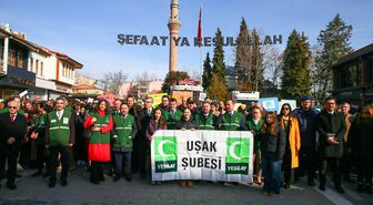 Uşak'ta Yeşilay Haftası dolayısıyla yürüyüş düzenlendi