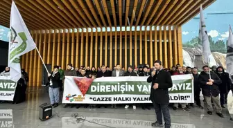 Van'da İsrail'in Gazze'ye yönelik saldırıları protesto edildi