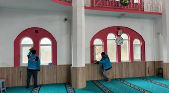Vezirköprü'de ramazan öncesi camilerde temizlik çalışması yapıldı