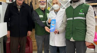 Yeşilay gönüllülerinden esnafa bağımlılıkla mücadele ziyareti