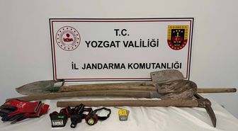 Yozgat'ta izinsiz kazı yapan 5 şüpheli suçüstü yakalandı