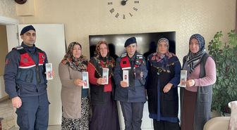 Yozgat'ta jandarma ekipleri köylerde KADES'i tanıttı