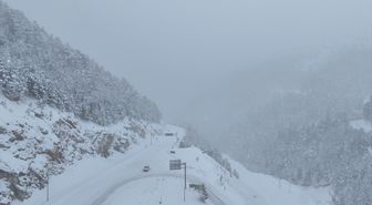 Zigana Dağı'nda kar etkili oldu