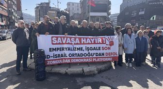 Zonguldak'ta ABD ve İsrail'in İran'a yönelik saldırıları protesto edildi