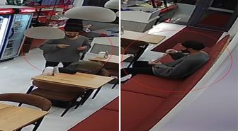 Mide bulandıran anlar! Çiğ köfte dükkanında sipariş ettiği dürüme sakal kılı koydu