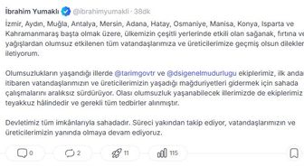 Bakan Yumaklı'dan 'sağanak' ve 'fırtına' açıklaması