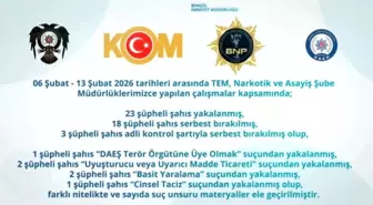 Bingöl'de 47 şüpheli yakalandı