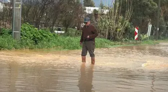Bodrum'da sağanak; yollar trafiğe kapandı, iş yerlerini su bastı