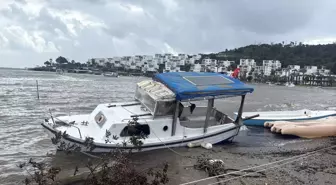 Muğla Bodrum'da Şiddetli Yağış ve Fırtına Etkili Oldu