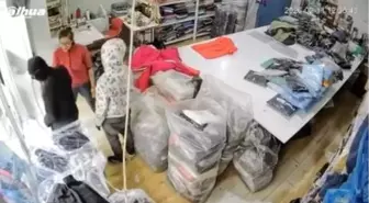 Zorla para isteyen yüzü maskeli şahısları tokatla kovdu