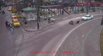 Kütahya'daki trafik kazaları kameralara yansıdı