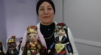 Yöresel kıyafetleri bez bebeklerde yaşatıyor