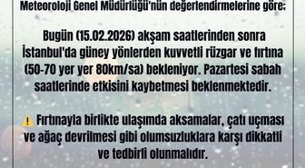 İstanbul Valiliği'nden fırtına uyarısı