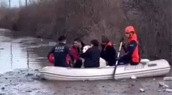 Dere yatağında mahsur kalan 5 kişi kurtarıldı