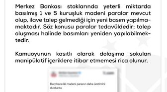 DMM: 'Darphane 1 ve 5 kuruş madeni para basmayı durdurdu' iddiası dezenformasyon içermektedir