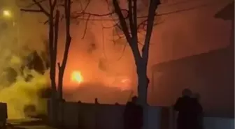 Düzce'de müştemilatta çıkan yangın endişe yarattı