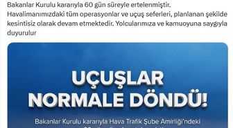 KKTC'de hava trafik kontrolörleri iş bıraktı; hava trafiği durdu
