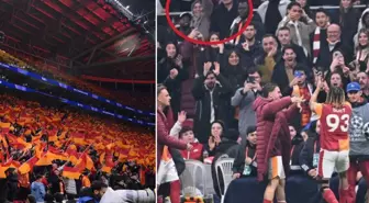 Galatasaray'ın tarihi zaferinde tribünlerden dikkat çeken an
