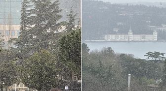 Sıcaklıklar aniden düştü, İstanbul'da kar yağışı başladı